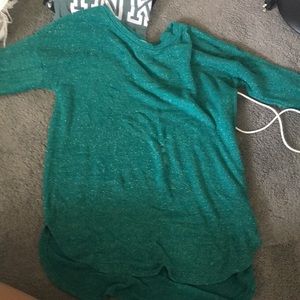 blue green-ish kids sweater